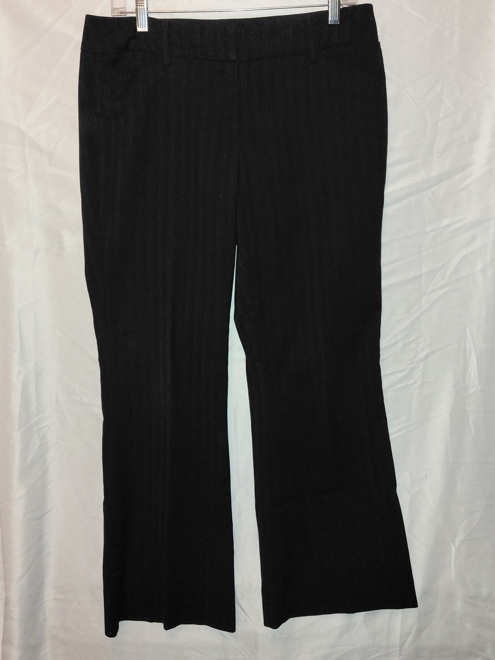 New York & Company Black Ribbed Pull-On Bootcut Pants #2501